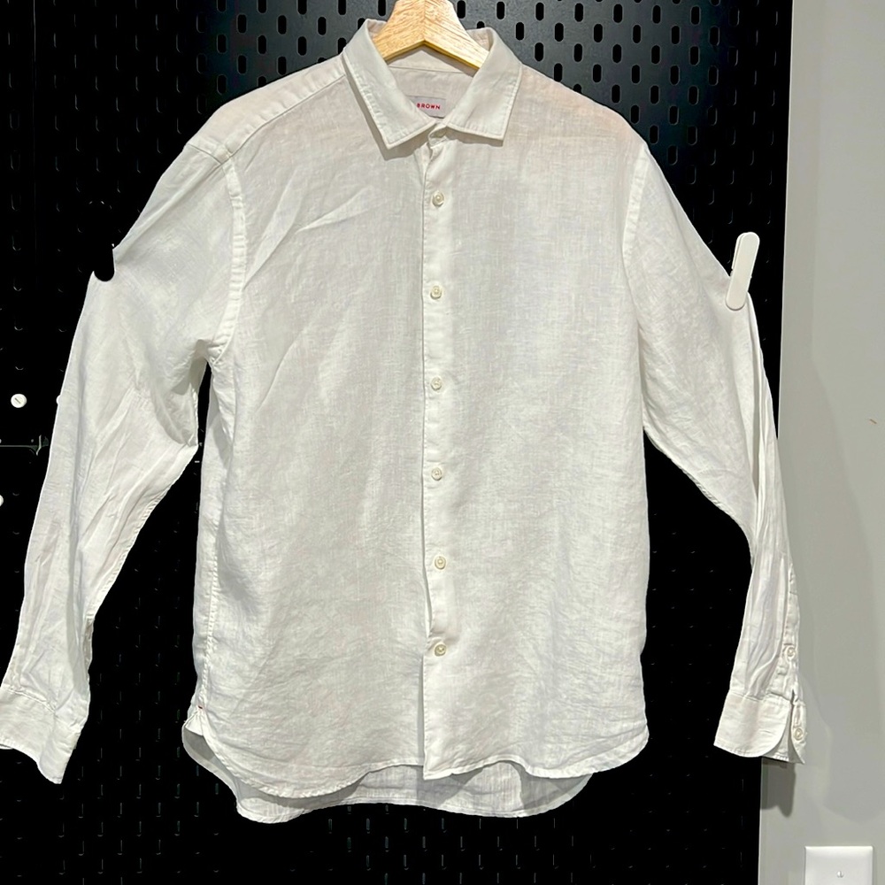 Orlebar Brown Giles Linen white button shirt - men’s large